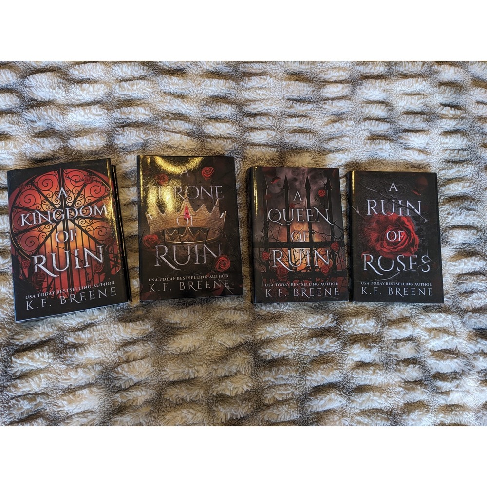 KF Breene A Ruin of Roses Series Hardcover Book Set 1-4 Dark Fantasy Romance